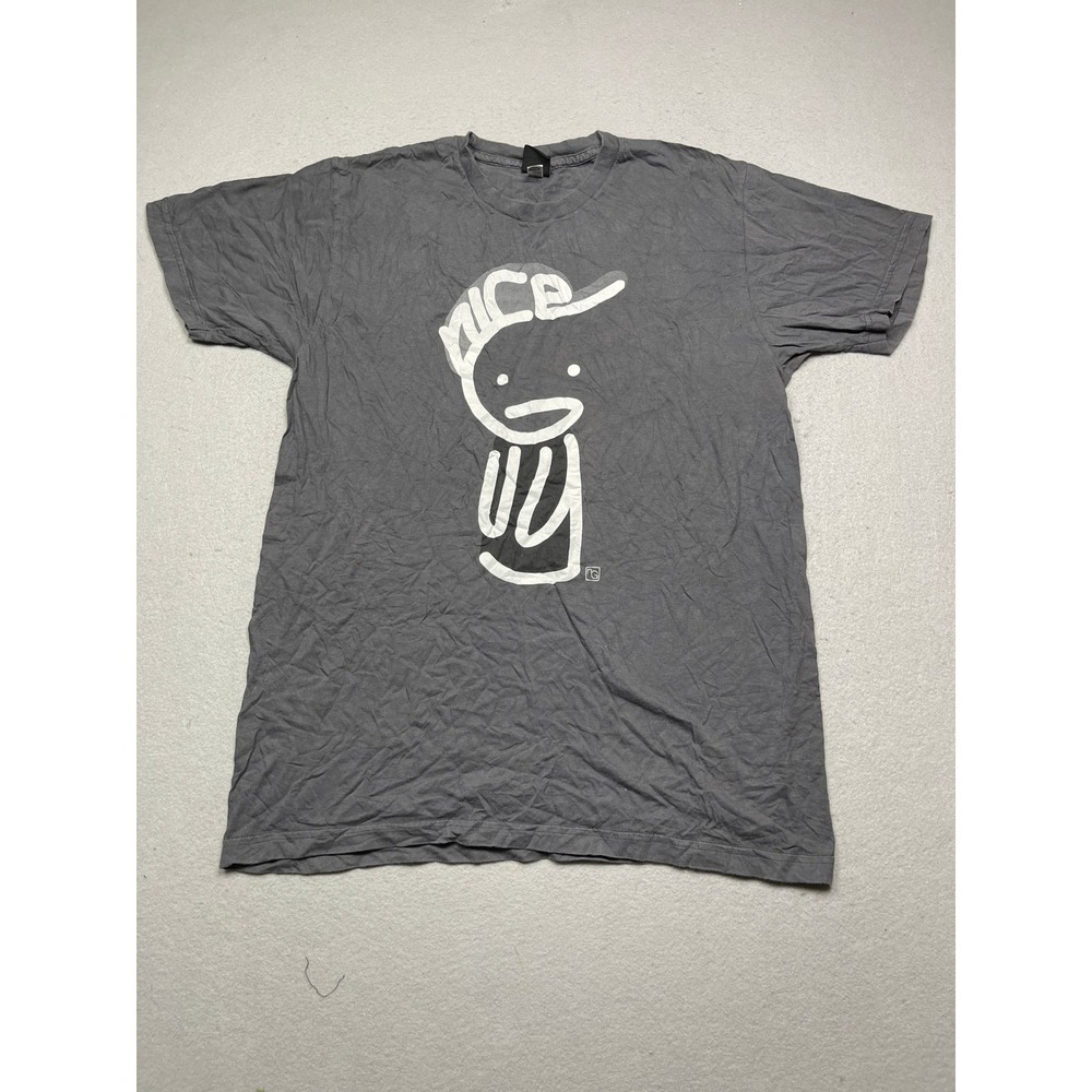 Nice Guy T Shirt Cotton Gray Large Mens
